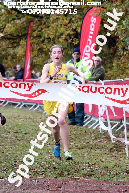 Womens under-17s National Cross Country Relay, Berry Hill Park, Mansfield. Photo:  David T. Hewitson/Sports for All Pics